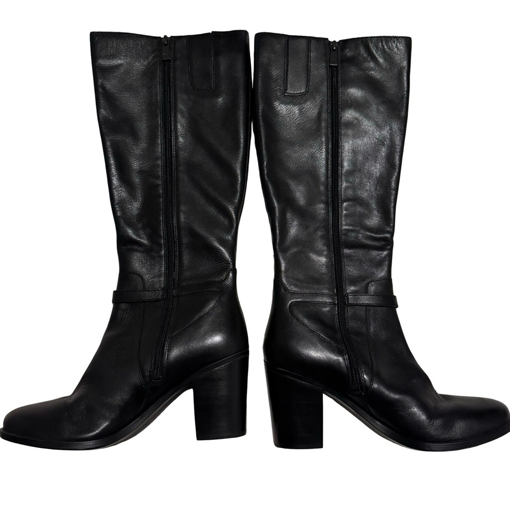 Naturalizer Black Knee High Heeled Boots - Picture 3 of 11